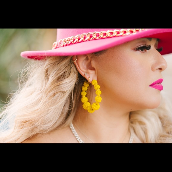 Fuchsia Fedora Hat - Picture 2 of 2